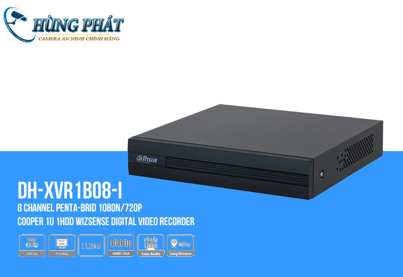 Bộ 5 Mắt Camera Dahua Giá Rẻ Lắp Đặt Trọn Gói 5 dau-ghi-dh-xvr-1b08-l